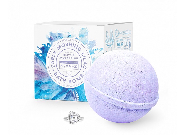 Bath Bombs Early Morning Lilac Jewelry Bath Bomb